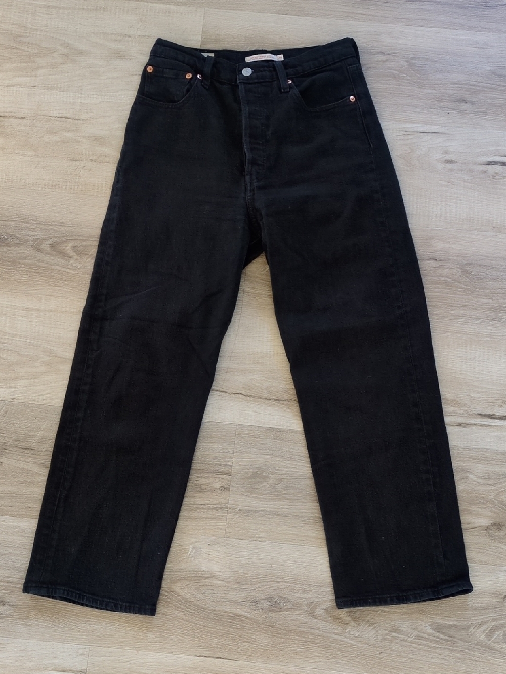 Levi's Ribcage Straight Ankle Jeans Black